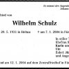 Schulz Wilhelm 1931-2004 Todesanzeige